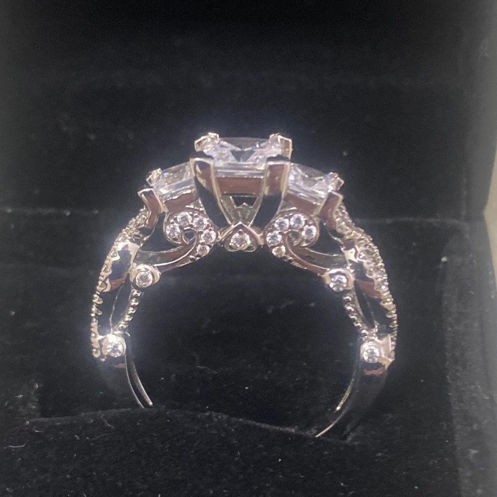 Stirling Silver,White  Sapphire ring
